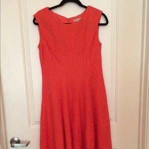 Fantastic tangerine sleeveless dress, sz. 10